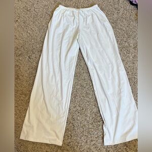 White Wide-Leg Pants